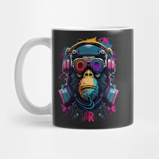 Anime Cyber Ape (Sci-Fi Ape Vintage Retro Future Design Cyberpunk Space Ape) Mug